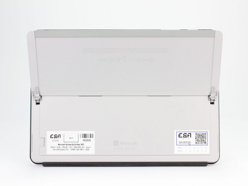 Refurbished Microsoft Surface Go 2st Gen 1927, 8100Y, 8 GB,LPDDR3, 10.5" ins., 1920х1280 px, SSD, 256 GB Produktcode: 1602639 ESA-TECH Bild 11 von 12" title="Microsoft Surface Go 2st Gen 1927 - 209 €, Produktcode: 1602639 - Bild 11 von 12