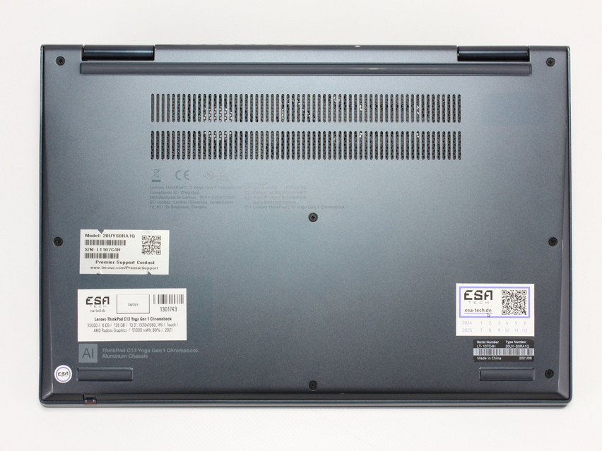 Refurbished Lenovo ThinkPad C13 Yoga Gen 1 Chromebook, 3500C, 8 GB,DDR4, 13.3" ins., 1920x1080 px, SSD, 128 GB Product code: 1301743 ESA-TECH Image 15 of 16" title="Lenovo ThinkPad C13 Yoga Gen 1 Chromebook - 199 €, Product code: 1301743 - Image 15 of 16