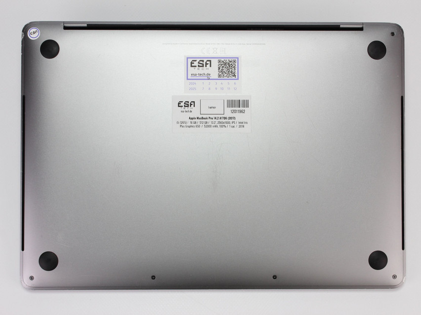 Refurbished Apple MacBook Pro 14,2 A1706 (2017), i5-7267U, 16 GB,LPDDR3, 13.3" ins., 2560x1600 px, SSD, 512 GB Produktcode: 12011962 ESA-TECH Bild 12 von 15" title="Apple MacBook Pro 14,2 A1706 (2017) - 339 €, Produktcode: 12011962 - Bild 12 von 15