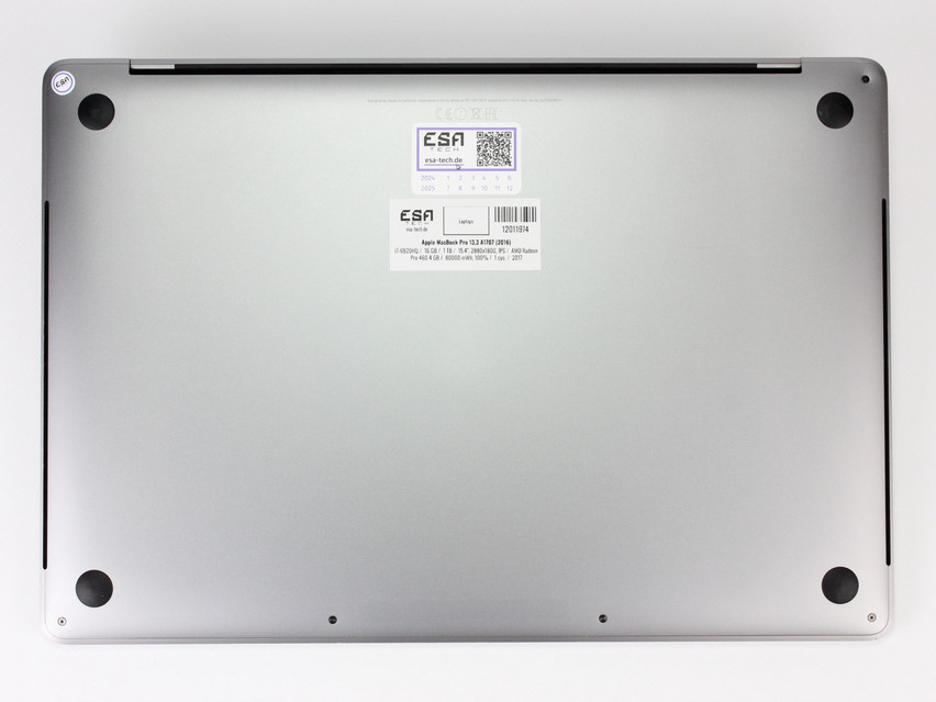 Refurbished Apple MacBook Pro 13,3 A1707 (2016), i7-6920HQ, 16 GB,LPDDR3, 15.4" ins., 2880х1800 px, SSD, 1 TB Product code: 12011974 ESA-TECH Image 12 of 14" title="Apple MacBook Pro 13,3 A1707 (2016) - 399 €, Product code: 12011974 - Image 12 of 14