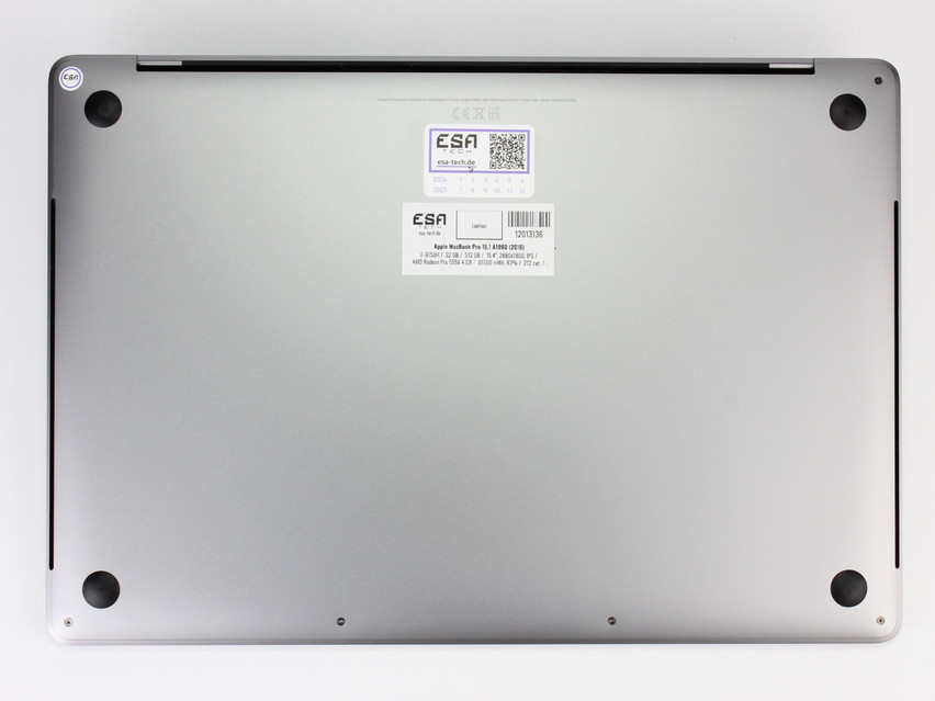 Refurbished Apple MacBook Pro 15,1 A1990 (2019), i7-9750H, 32 GB,DDR4, 15.4" ins., 2880х1800 px, SSD, 512 GB Product code: 12013136 ESA-TECH Image 12 of 13" title="Apple MacBook Pro 15,1 A1990 (2019) - 599 €, Product code: 12013136 - Image 12 of 13