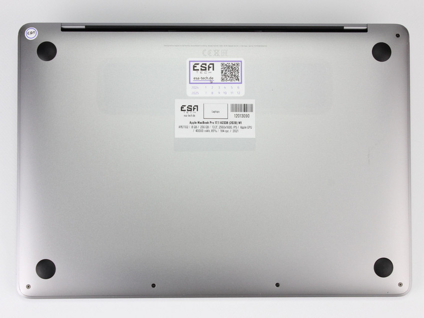 Refurbished Apple MacBook Pro 17,1 A2338 (2020) M1, APL1102, 8 GB,LPDDR4X, 13.3" ins., 2560x1600 px, SSD, 256 GB Produktcode: 12013090 ESA-TECH Bild 12 von 13" title="Apple MacBook Pro 17,1 A2338 (2020) M1 - 669 €, Produktcode: 12013090 - Bild 12 von 13