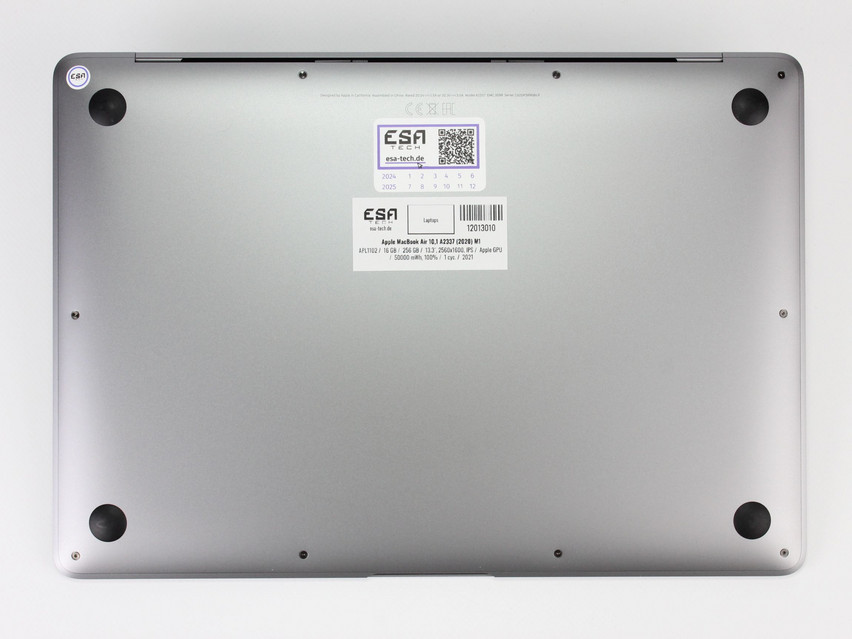Refurbished Apple MacBook Air 10,1 A2337 (2020) М1, APL1102, 16 GB,LPDDR4X, 13.3" ins., 2560x1600 px, SSD, 256 GB Produktcode: 12013010 ESA-TECH Bild 12 von 13" title="Apple MacBook Air 10,1 A2337 (2020) М1 - 599 €, Produktcode: 12013010 - Bild 12 von 13