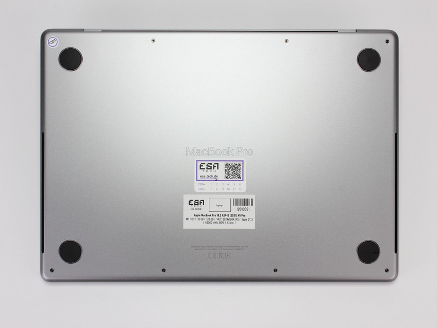 Refurbished Apple MacBook Pro 18,3 A2442 (2021) M1 Pro, APL1103, 32 GB,LPDDR5, 14.0" ins., 3024x1964 px, SSD, 512 GB Produktcode: 12013091 ESA-TECH Bild 11 von 13" title="Apple MacBook Pro 18,3 A2442 (2021) M1 Pro - 999 €, Produktcode: 12013091 - Bild 11 von 13