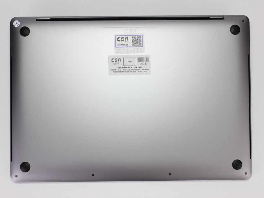 Refurbished Apple MacBook Pro 16,1 A2141 (2019), i9-9880H, 16 GB,DDR4, 16.0" ins., 3072x1920 px, SSD, 1 TB Product code: 12013163 ESA-TECH Image 12 of 13" title="Apple MacBook Pro 16,1 A2141 (2019) - 750 €, Product code: 12013163 - Image 12 of 13