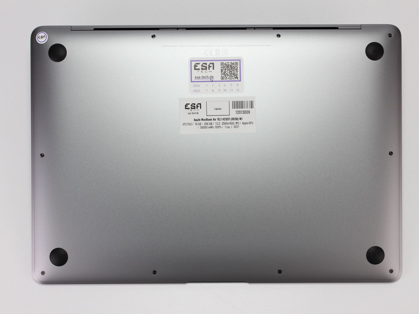 Refurbished Apple MacBook Air 10,1 A2337 (2020) М1, APL1102, 16 GB,LPDDR4X, 13.3" ins., 2560x1600 px, SSD, 256 GB Product code: 12013009 ESA-TECH Image 13 of 13" title="Apple MacBook Air 10,1 A2337 (2020) М1 - 599 €, Product code: 12013009 - Image 13 of 13