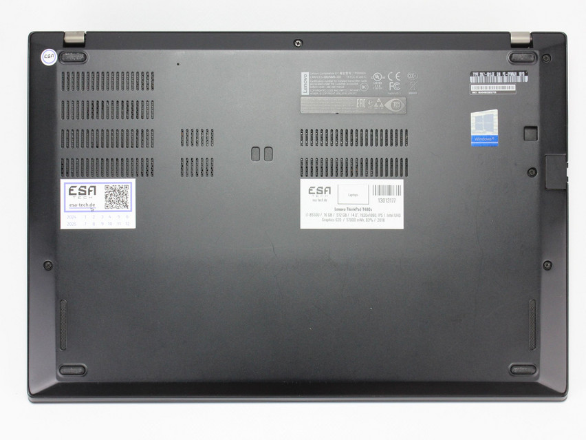 Refurbished Lenovo ThinkPad T480s, i7-8550U, 16 GB,DDR4, 14.0" ins., 1920x1080 px, SSD, 512 GB Produktcode: 13013177 ESA-TECH Bild 14 von 15" title="Lenovo ThinkPad T480s - 279 €, Produktcode: 13013177 - Bild 14 von 15