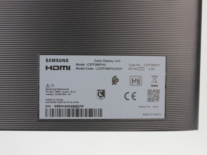 Refurbished Samsung Curved C27F390FHU LED 27.0" ins., 1920x1080 px, Product code: 17033170 ESA-TECH Image 7 of 8" title="Samsung Curved C27F390FHU LED - 149 €, Product code: 17033170 - Image 7 of 8