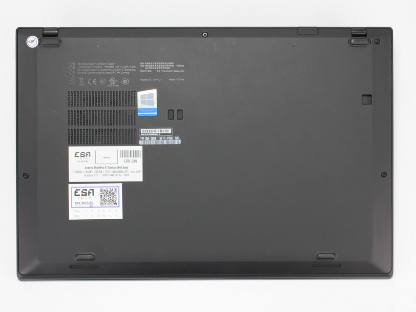Refurbished Lenovo ThinkPad X1 Carbon (6th Gen), i7-8550U, 16 GB,LPDDR3, 14.0" ins., 1920x1080 px, SSD, 256 GB Product code: 13011919 ESA-TECH Image 14 of 15" title="Lenovo ThinkPad X1 Carbon (6th Gen) - 319 €, Product code: 13011919 - Image 14 of 15