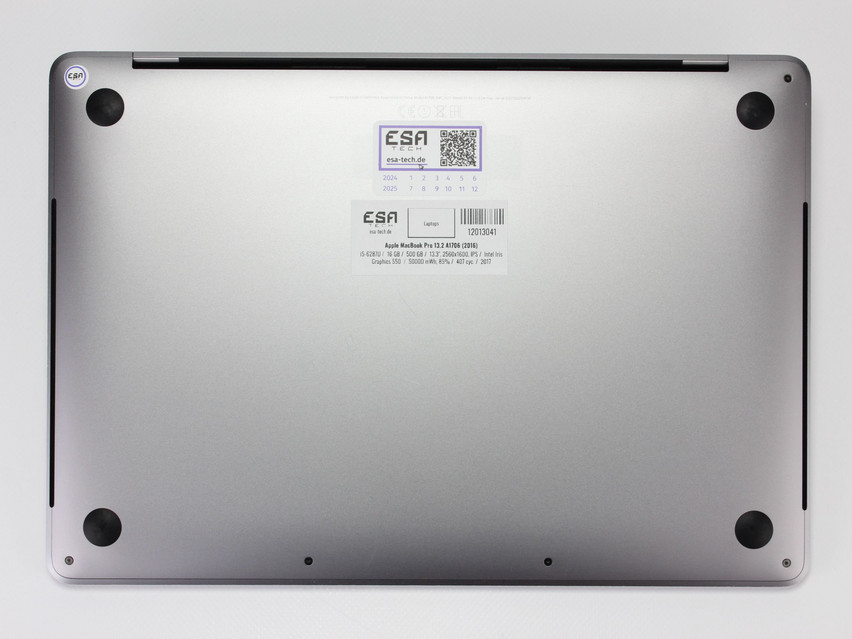 Refurbished Apple MacBook Pro 13,2 A1706 (2016), i5-6287U, 16 GB,LPDDR3, 13.3" ins., 2560x1600 px, SSD, 500 GB Produktcode: 12013041 ESA-TECH Bild 12 von 14" title="Apple MacBook Pro 13,2 A1706 (2016) - 229 €, Produktcode: 12013041 - Bild 12 von 14
