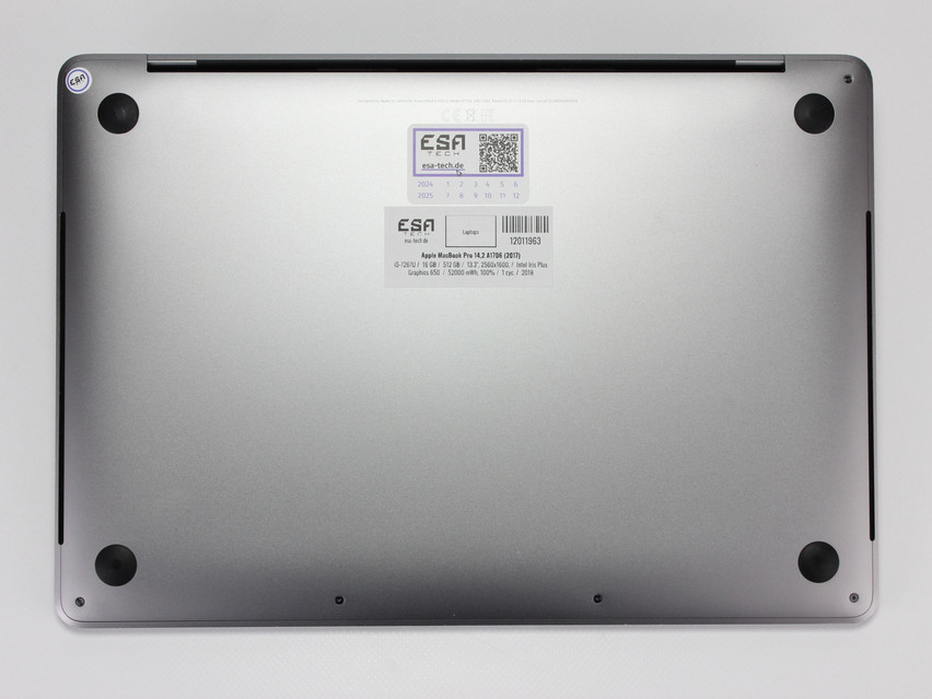 Refurbished Apple MacBook Pro 14,2 A1706 (2017), i5-7267U, 16 GB,LPDDR3, 13.3" ins., 2560x1600 px, SSD, 512 GB Product code: 12011963 ESA-TECH Image 12 of 13" title="Apple MacBook Pro 14,2 A1706 (2017) - 299 €, Product code: 12011963 - Image 12 of 13
