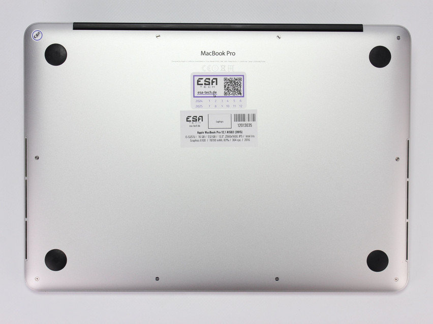 Refurbished Apple MacBook Pro 12,1 A1502 (2015), i5-5257U, 16 GB,DDR3, 13.3" ins., 2560x1600 px, SSD, 512 GB Produktcode: 12013035 ESA-TECH Bild 11 von 12" title="Apple MacBook Pro 12,1 A1502 (2015) - 189 €, Produktcode: 12013035 - Bild 11 von 12