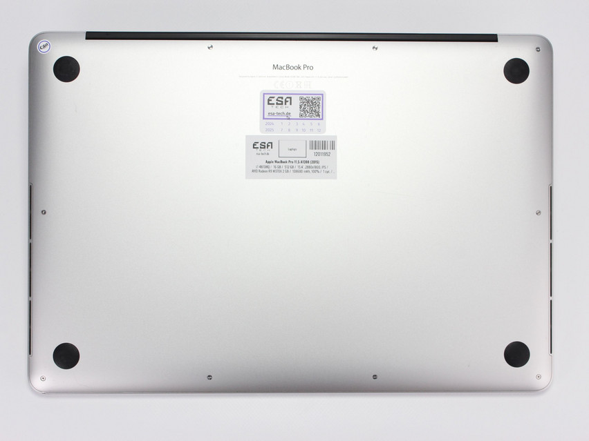 Refurbished Apple MacBook Pro 11,5 A1398 (2015), i7-4870HQ, 16 GB,DDR3, 15.4" ins., 2880х1800 px, SSD, 512 GB Product code: 12011952 ESA-TECH Image 14 of 15" title="Apple MacBook Pro 11,5 A1398 (2015) - 249 €, Product code: 12011952 - Image 14 of 15