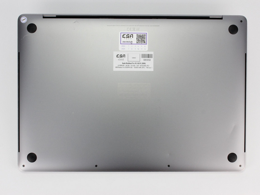 Refurbished Apple MacBook Pro 16,1 A2141 (2019), i9-9980HK, 64 GB,DDR4, 16.0" ins., 3072x1920 px, SSD, 512 GB Product code: 12013153 ESA-TECH Image 12 of 13" title="Apple MacBook Pro 16,1 A2141 (2019) - 599 €, Product code: 12013153 - Image 12 of 13