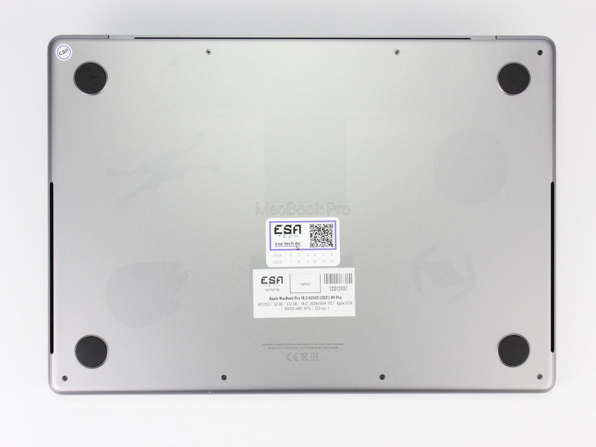 Refurbished Apple MacBook Pro 18,3 A2442 (2021) M1 Pro, APL1103, 32 GB,LPDDR5, 14.0" ins., 3024x1964 px, SSD, 512 GB Produktcode: 12013107 ESA-TECH Bild 12 von 12.2" title="Apple MacBook Pro 18,3 A2442 (2021) M1 Pro - 849 €, Produktcode: 12013107 - Bild 12 von 12.2