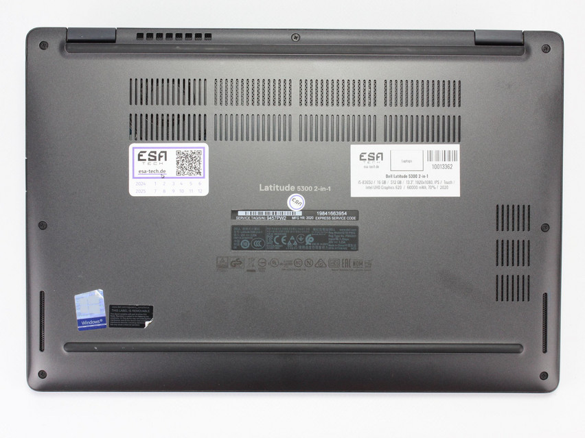 Refurbished Dell Latitude 5300 2-in-1, i5-8365U, 16 GB,DDR4, 13.3" ins., 1920x1080 px, SSD, 512 GB Product code: 10013362 ESA-Tech Image 14 of 15" title="Dell Latitude 5300 2-in-1 - 249 €, Product code: 10013362 - Image 14 of 15