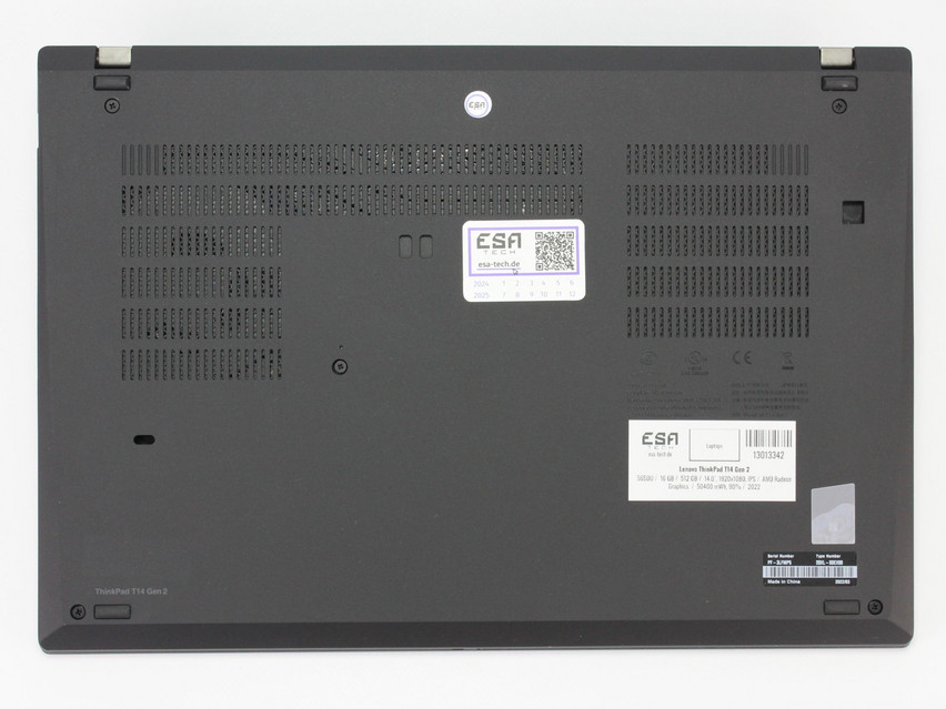 Refurbished Lenovo ThinkPad T14 Gen 2, 5650U, 16 GB,DDR4, 14.0" ins., 1920x1080 px, SSD, 512 GB Product code: 13013342 ESA-Tech Image 14 of 15" title="Lenovo ThinkPad T14 Gen 2 - 449 €, Product code: 13013342 - Image 14 of 15