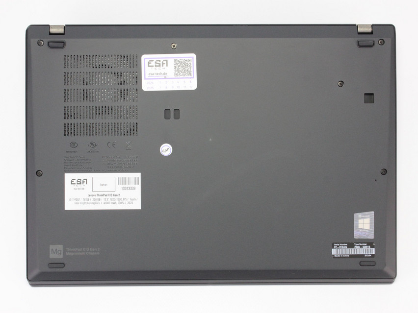 Refurbished Lenovo ThinkPad X13 Gen 2, i5-1145G7, 16 GB,LPDDR4, 13.3" ins., 1920x1200 px, SSD, 256 GB Product code: 13013339 ESA-Tech Image 14 of 16" title="Lenovo ThinkPad X13 Gen 2 - 419 €, Product code: 13013339 - Image 14 of 16