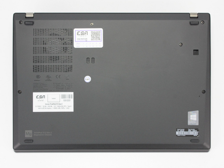 Refurbished Lenovo ThinkPad X13 Gen 2, i5-1145G7, 16 GB,LPDDR4, 13.3" ins., 1920x1200 px, SSD, 256 GB Product code: 13013337 ESA-Tech Image 14 of 15" title="Lenovo ThinkPad X13 Gen 2 - 449 €, Product code: 13013337 - Image 14 of 15