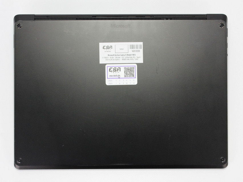 Refurbished Microsoft Surface Laptop 4 (Modell 1951), i7-1185G7, 16 GB,LPDDR4, 13.5" ins., 2256x1504 px, SSD, 256 GB Produktcode: 16013330 ESA-Tech Bild 12 von 12" title="Microsoft Surface Laptop 4 (Modell 1951) - 449 €, Produktcode: 16013330 - Bild 12 von 12