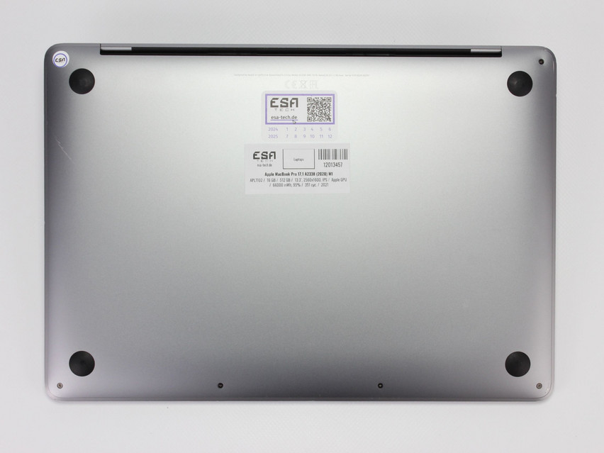 Refurbished Apple MacBook Pro 17,1 A2338 (2020) M1, APL1102, 16 GB,LPDDR4, 13.3" ins., 2560x1600 px, SSD, 512 GB Produktcode: 12013457 ESA-Tech Bild 12 von 13" title="Apple MacBook Pro 17,1 A2338 (2020) M1 - 649 €, Produktcode: 12013457 - Bild 12 von 13