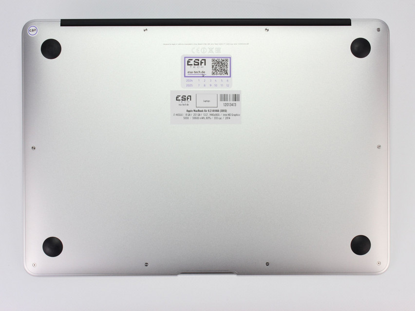 Refurbished Apple MacBook Air 6,2 A1466 (2013), i7-4650U, 8 GB,DDR3, 13.3" ins., 1440x900 px, SSD, 251 GB Product code: 12013473 ESA-Tech Image 12 of 13" title="Apple MacBook Air 6,2 A1466 (2013) - 149 €, Product code: 12013473 - Image 12 of 13
