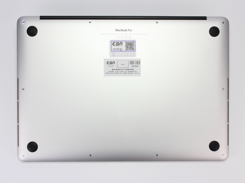 Refurbished Apple MacBook Pro 11,3 A1398 (2013), i7-4870HQ, 16 GB,DDR3, 15.4" ins., 2880х1800 px, SSD, 512 GB Product code: 12013534 ESA-Tech Image 12 of 13" title="Apple MacBook Pro 11,3 A1398 (2013) - 189 €, Product code: 12013534 - Image 12 of 13