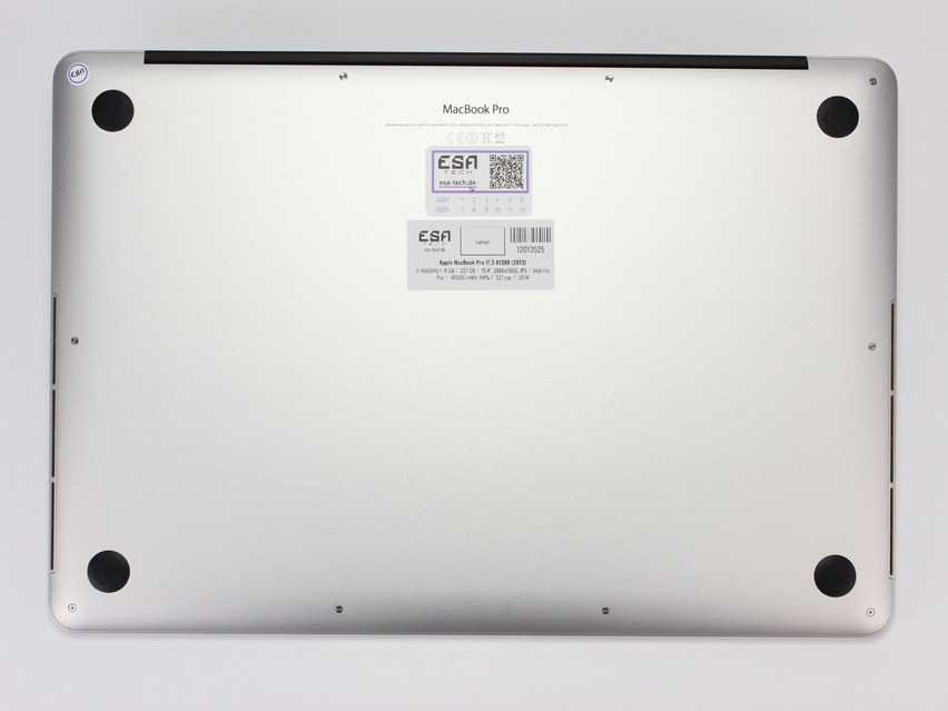 Refurbished Apple MacBook Pro 11,3 A1398 (2013), i7-4960HQ, 8 GB,DDR3, 15.4" ins., 2880х1800 px, SSD, 251 GB Product code: 12013525 ESA-Tech Image 12 of 15" title="Apple MacBook Pro 11,3 A1398 (2013) - 179 €, Product code: 12013525 - Image 12 of 15