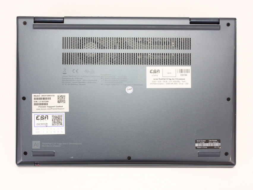 Refurbished Lenovo ThinkPad C13 Yoga Gen 1 Chromebook, 3500C, 8 GB,DDR4, 13.3" ins., 1920x1080 px, SSD, 128 GB Produktcode: 1301744 ESA-Tech Bild 17 von 17" title="Lenovo ThinkPad C13 Yoga Gen 1 Chromebook - 249 €, Produktcode: 1301744 - Bild 17 von 17