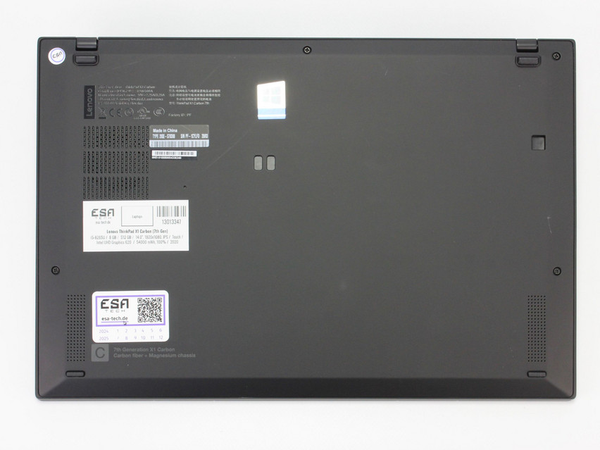 Refurbished Lenovo ThinkPad X1 Carbon (7th Gen), i5-8265U, 8 GB,LPDDR3, 14.0" ins., 1920x1080 px, SSD, 512 GB Produktcode: 13013347 ESA-Tech Bild 14 von 15" title="Lenovo ThinkPad X1 Carbon (7th Gen) - 349 €, Produktcode: 13013347 - Bild 14 von 15