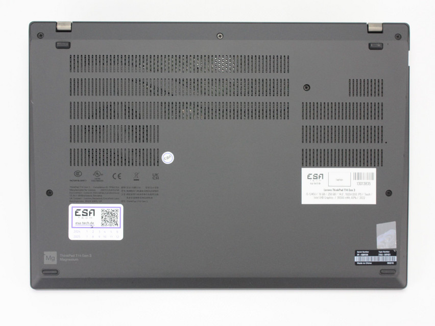 Refurbished Lenovo ThinkPad T14 Gen 3, i5-1245U, 16 GB,DDR4, 14,0" ins., 1920x1200 px, SSD, 256 GB Produktcode: 13013835 ESA-Tech Bild 14 von 15" title="Lenovo ThinkPad T14 Gen 3 - 549 €, Produktcode: 13013835 - Bild 14 von 15