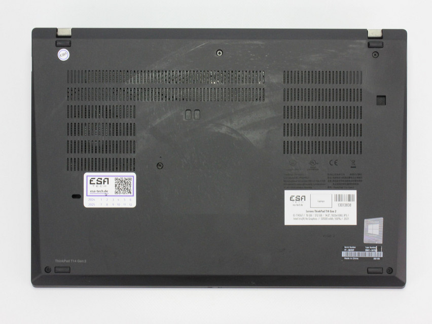 Refurbished Lenovo ThinkPad T14 Gen 2, i5-1145G7, 16 GB,DDR4, 14,0" ins., 1920x1080 px, SSD, 512 GB Product code: 13013838 ESA-Tech Image 14 of 15" title="Lenovo ThinkPad T14 Gen 2 - 499 €, Product code: 13013838 - Image 14 of 15