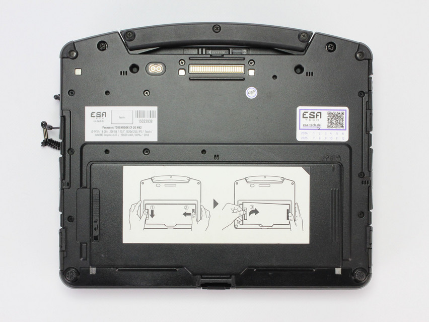 Refurbished Panasonic TOUGHBOOK CF-20 MK2, i5-7Y57, 8 GB,LPDDR3, 10,1" ins., 1920x1200 px, SSD, 256 GB Product code: 15023938 ESA-Tech Image 18 of 19" title="Panasonic TOUGHBOOK CF-20 MK2 - 499 €, Product code: 15023938 - Image 18 of 19