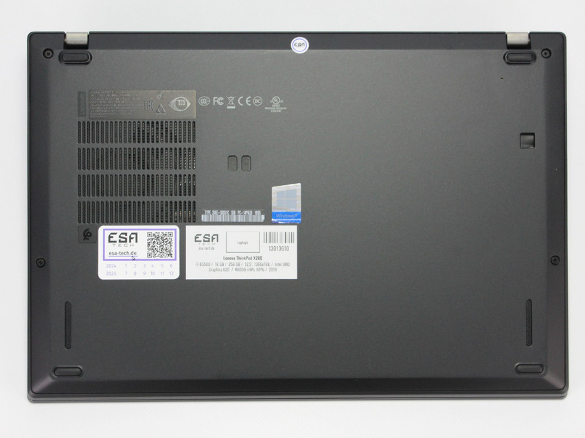 Refurbished Lenovo ThinkPad X280, i7-8550U, 16 GB,DDR4, 12,5" ins., 1366x768 px, SSD, 256 GB Product code: 13013610 ESA-Tech Image 13 of 14" title="Lenovo ThinkPad X280 - 299 €, Product code: 13013610 - Image 13 of 14