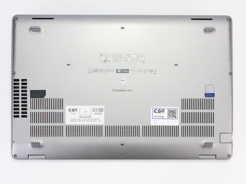 Refurbished Dell Precision 3551, i7-10750H, 32 GB,DDR4, 15,6" ins., 1920x1080 px, SSD, 512 GB Produktcode: 10013850 ESA-Tech Bild 13 von 14" title="Dell Precision 3551 - 549 €, Produktcode: 10013850 - Bild 13 von 14