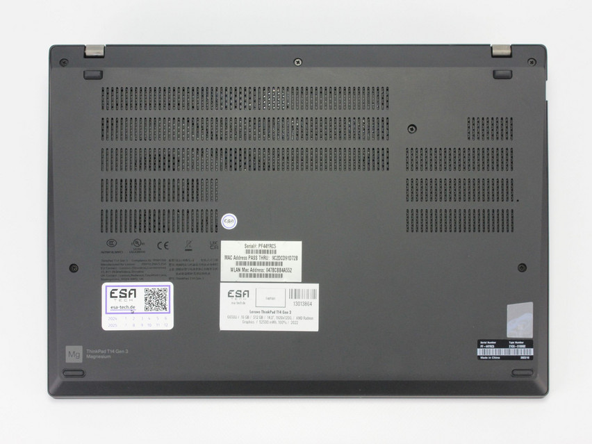 Refurbished Lenovo ThinkPad T14 Gen 3, 6650U, 16 GB,LPDDR5, 14,0" ins., 1920x1200 px, SSD, 512 GB Produktcode: 13013864 ESA-Tech Bild 12 von 13" title="Lenovo ThinkPad T14 Gen 3 - 569 €, Produktcode: 13013864 - Bild 12 von 13