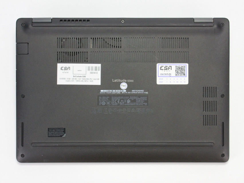 Refurbished Dell Latitude 5300, i5-8365U, 8 GB,DDR4, 13,3" ins., 1920x1080 px, SSD, 256 GB Produktcode: 10014113 ESA-Tech Bild 12 von 12" title="Dell Latitude 5300 - 179 €, Produktcode: 10014113 - Bild 12 von 12
