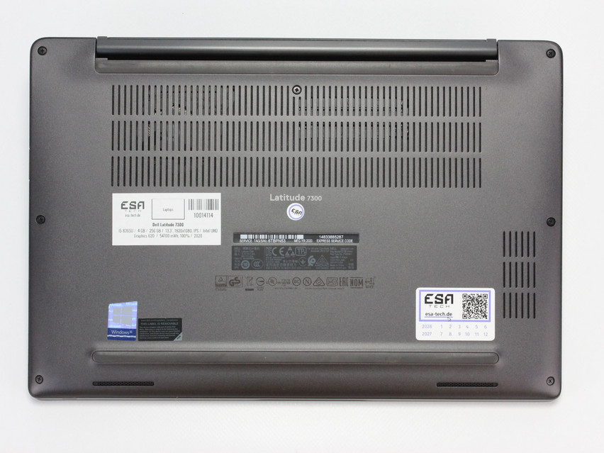 Refurbished Dell Latitude 7300, i5-8365U, 4 GB,DDR4, 13,3" ins., 1920x1080 px, SSD, 256 GB Produktcode: 10014114 ESA-Tech Bild 12 von 12" title="Dell Latitude 7300 - 169 €, Produktcode: 10014114 - Bild 12 von 12