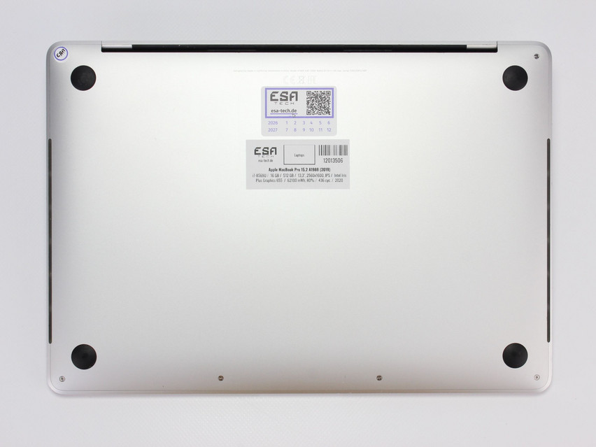 Refurbished Apple MacBook Pro 15,2 A1989 (2019), i7-8569U, 16 GB,LPDDR3, 13,3" ins., 2560x1600 px, SSD, 512 GB Produktcode: 12013506 ESA-Tech Bild 11 von 11" title="Apple MacBook Pro 15,2 A1989 (2019) - 449 €, Produktcode: 12013506 - Bild 11 von 11