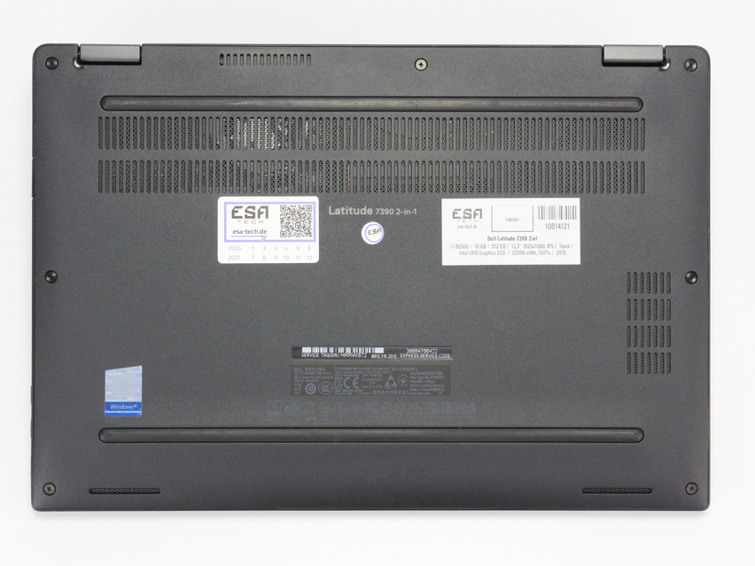 Refurbished Dell Latitude 7390 2in1, i7-8650U, 16 GB,LPDDR3, 13,3" ins., 1920x1080 px, SSD, 512 GB Product code: 10014121 ESA-Tech Image 14 of 14" title="Dell Latitude 7390 2in1 - 299 €, Product code: 10014121 - Image 14 of 14