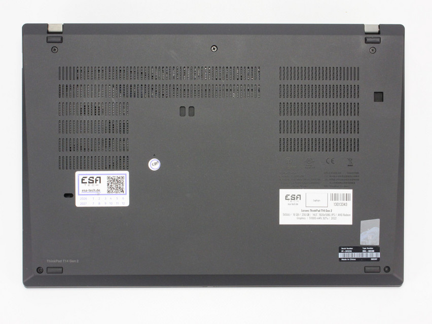 Refurbished Lenovo ThinkPad T14 Gen 2, 5650U, 16 GB,DDR4, 14,0" ins., 1920x1080 px, SSD, 256 GB Produktcode: 13013343 ESA-Tech Bild 12 von 12" title="Lenovo ThinkPad T14 Gen 2 - 399 €, Produktcode: 13013343 - Bild 12 von 12