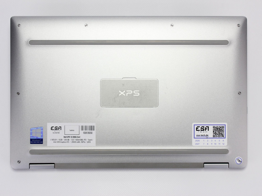 Refurbished Dell XPS 13 9365 2in1, i7-8500Y, 8 GB,LPDDR3, 13,3" ins., 1920x1080 px, SSD, 256 GB Produktcode: 10013650 ESA-Tech Bild 15 von 15" title="Dell XPS 13 9365 2in1 - 299 €, Produktcode: 10013650 - Bild 15 von 15