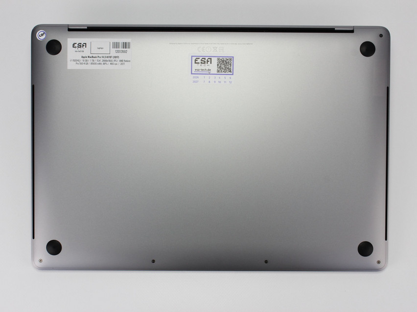Refurbished Apple MacBook Pro 14,3 A1707 (2017), i7-7920HQ, 16 GB,LPDDR3, 15,4" ins., 2880х1800 px, SSD, 1 TB Produktcode: 12013592 ESA-Tech Bild 11 von 11" title="Apple MacBook Pro 14,3 A1707 (2017) - 399 €, Produktcode: 12013592 - Bild 11 von 11