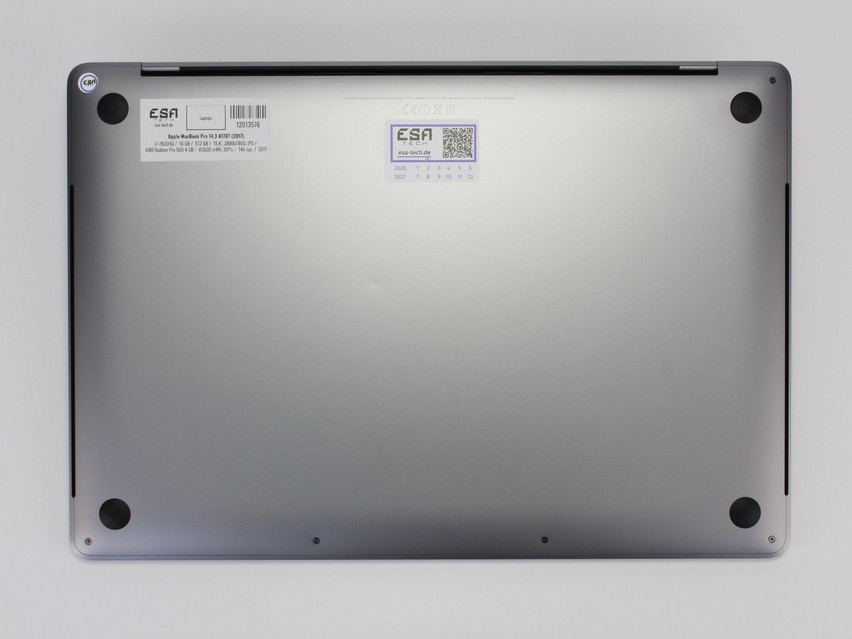 Refurbished Apple MacBook Pro 14,3 A1707 (2017), i7-7820HQ, 16 GB,LPDDR3, 15,4" ins., 2880х1800 px, SSD, 512 GB Produktcode: 12013576 ESA-Tech Bild 11 von 11" title="Apple MacBook Pro 14,3 A1707 (2017) - 379 €, Produktcode: 12013576 - Bild 11 von 11