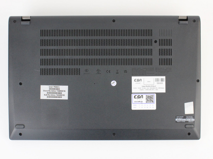Refurbished Lenovo ThinkPad L15 Gen 3, 5675U, 16 GB,DDR4, 15,6" ins., 1920x1080 px, SSD, 512 GB Produktcode: 13014193 ESA-Tech Bild 12 von 12" title="Lenovo ThinkPad L15 Gen 3 - 549 €, Produktcode: 13014193 - Bild 12 von 12