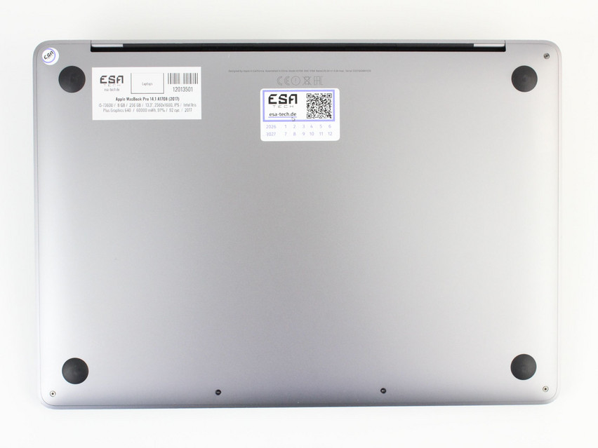 Refurbished Apple MacBook Pro 14,1 A1708 (2017), i5-7360U, 8 GB,LPDDR3, 13,3" ins., 2560x1600 px, SSD, 256 GB Produktcode: 12013501 ESA-Tech Bild 11 von 11" title="Apple MacBook Pro 14,1 A1708 (2017) - 239 €, Produktcode: 12013501 - Bild 11 von 11