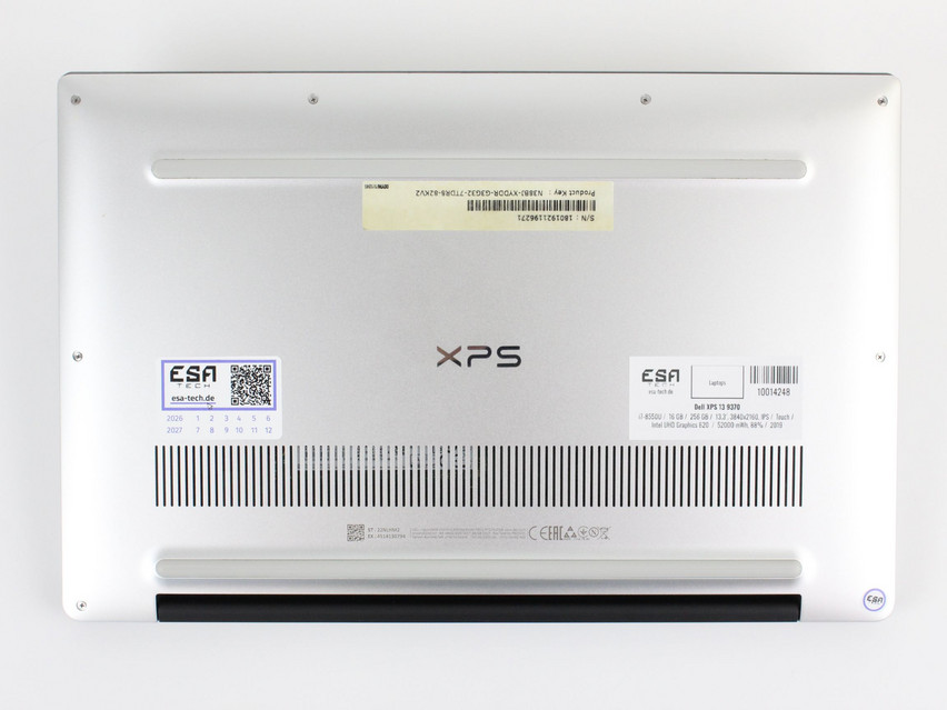 Refurbished Dell XPS 13 9370, i7-8550U, 16 GB,LPDDR3, 13,3" ins., 3840x2160 px, SSD, 256 GB Product code: 10014248 ESA-Tech Image 9 of 9" title="Dell XPS 13 9370 - 299 €, Product code: 10014248 - Image 9 of 9