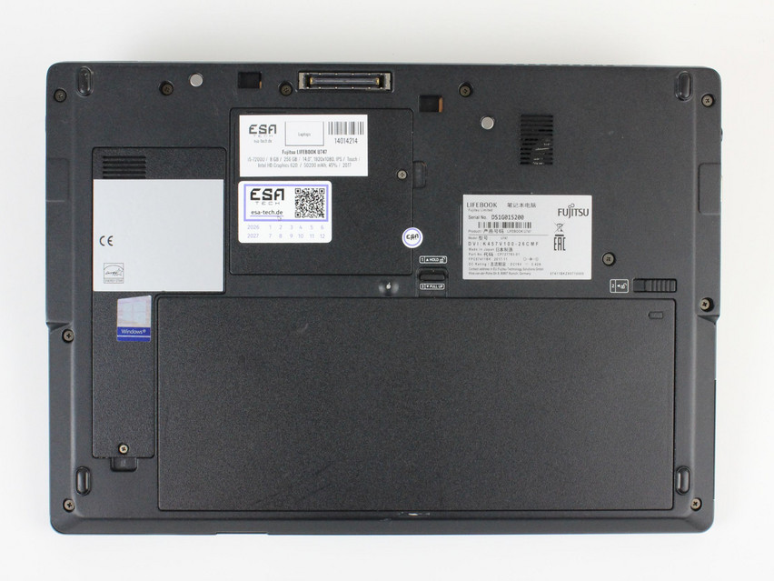 Refurbished Fujitsu LIFEBOOK U747, i5-7200U, 8 GB,DDR4, 14,0" ins., 1920x1080 px, SSD, 256 GB Product code: 14014214 ESA-Tech Image 10 of 10" title="Fujitsu LIFEBOOK U747 - 149 €, Product code: 14014214 - Image 10 of 10
