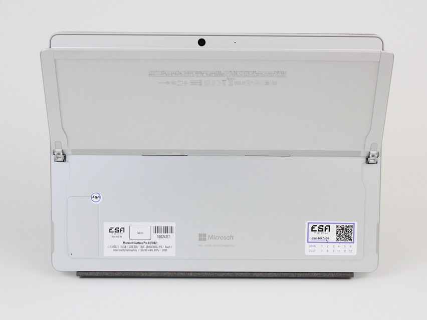 Refurbished Microsoft Surface Pro 8 (1982), i7-1185G7, 16 GB,LPDDR4X, 13,0" ins., 2880х1800 px, SSD, 256 GB Produktcode: 16024717 ESA-Tech Bild 9 von 12" title="Microsoft Surface Pro 8 (1982) - 599 €, Produktcode: 16024717 - Bild 9 von 12