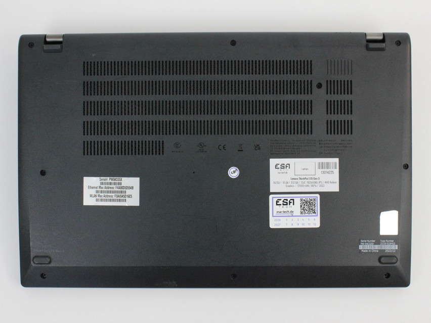 Refurbished Lenovo ThinkPad L15 Gen 3, 5675U, 16 GB,DDR4, 15,6" ins., 1920x1080 px, SSD, 512 GB Produktcode: 13014225 ESA-Tech Bild 10 von 10" title="Lenovo ThinkPad L15 Gen 3 - 499 €, Produktcode: 13014225 - Bild 10 von 10